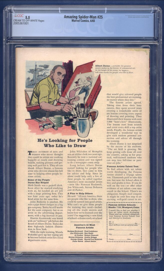 Amazing Spider-Man #25 CGC 5.5 1st cameo appearance of Mary Jane Watson