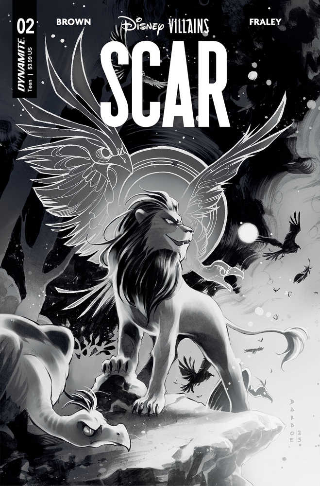 Disney Villains Scar #2 Cover H 15 Copy Variant Edition Darboe Black & White