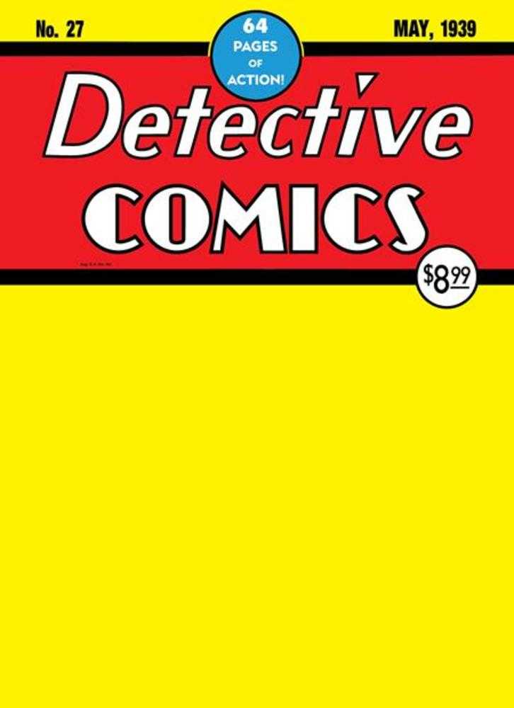 Batman Day 2024 Detective Comics #27 Facsimile Edition Cover B Blank Variant