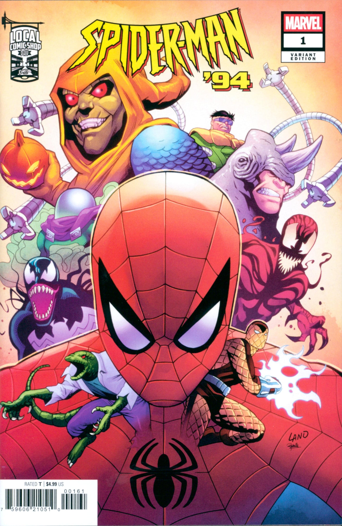 Spider Man '94 #1 Greg Land Local Comic Shop Day Variant