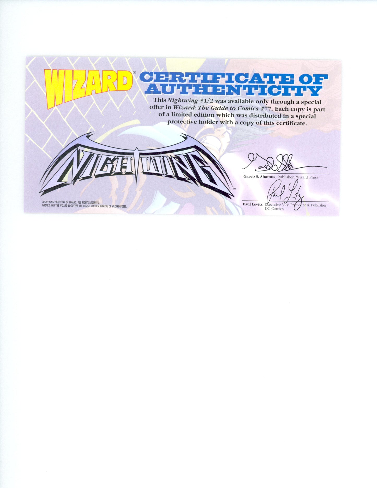 Nightwing 1/2 Wizard VF