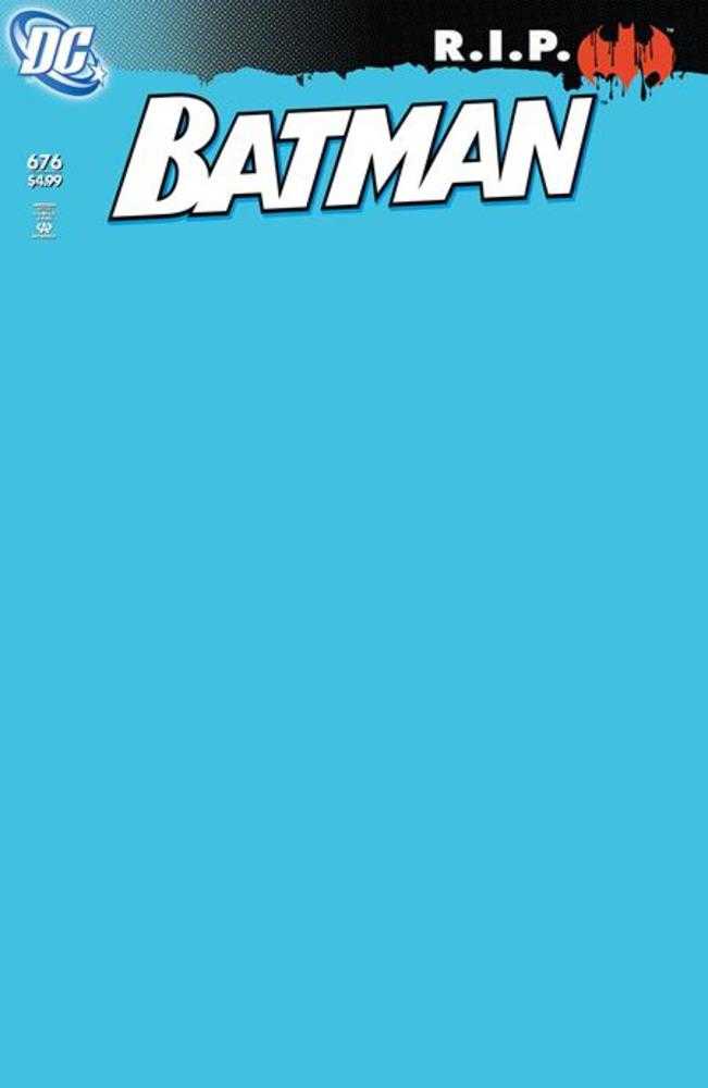 Batman #676 Facsimile Edition Cover C Blank Card Stock Variant