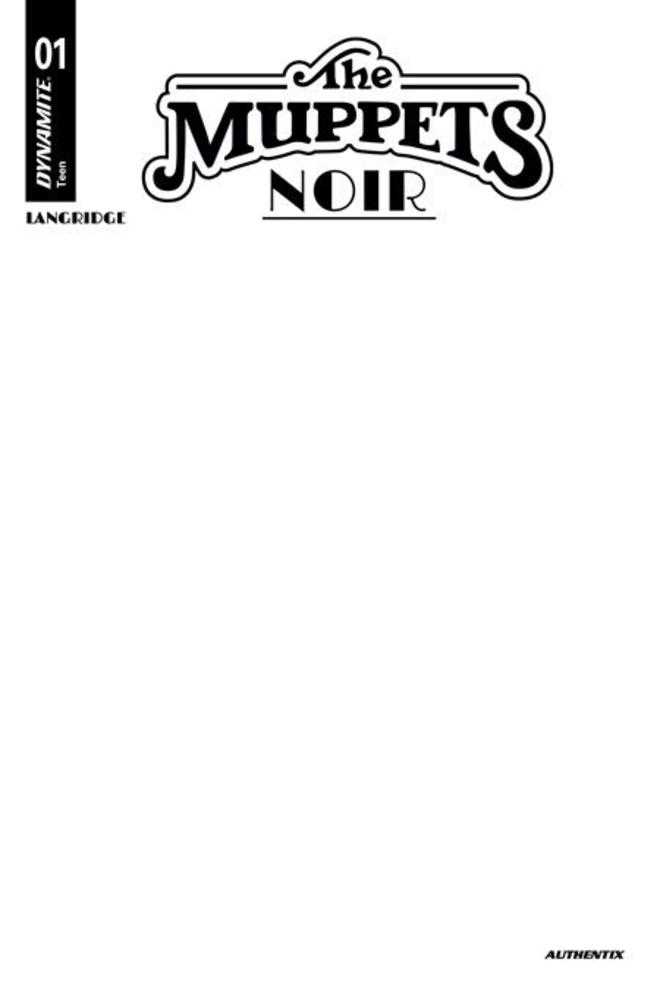 Muppets Noir #1 Cover C Blank Authentix Variant