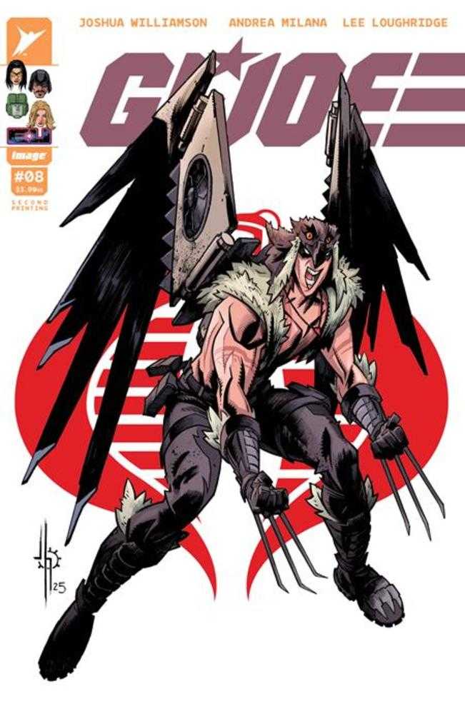 G.I. Joe #8 2nd Printing Cover B Jason Howard Raptor Variant