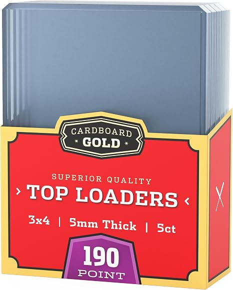 Cardboard Gold - 190pt Top Loaders for Cards - 5 Count