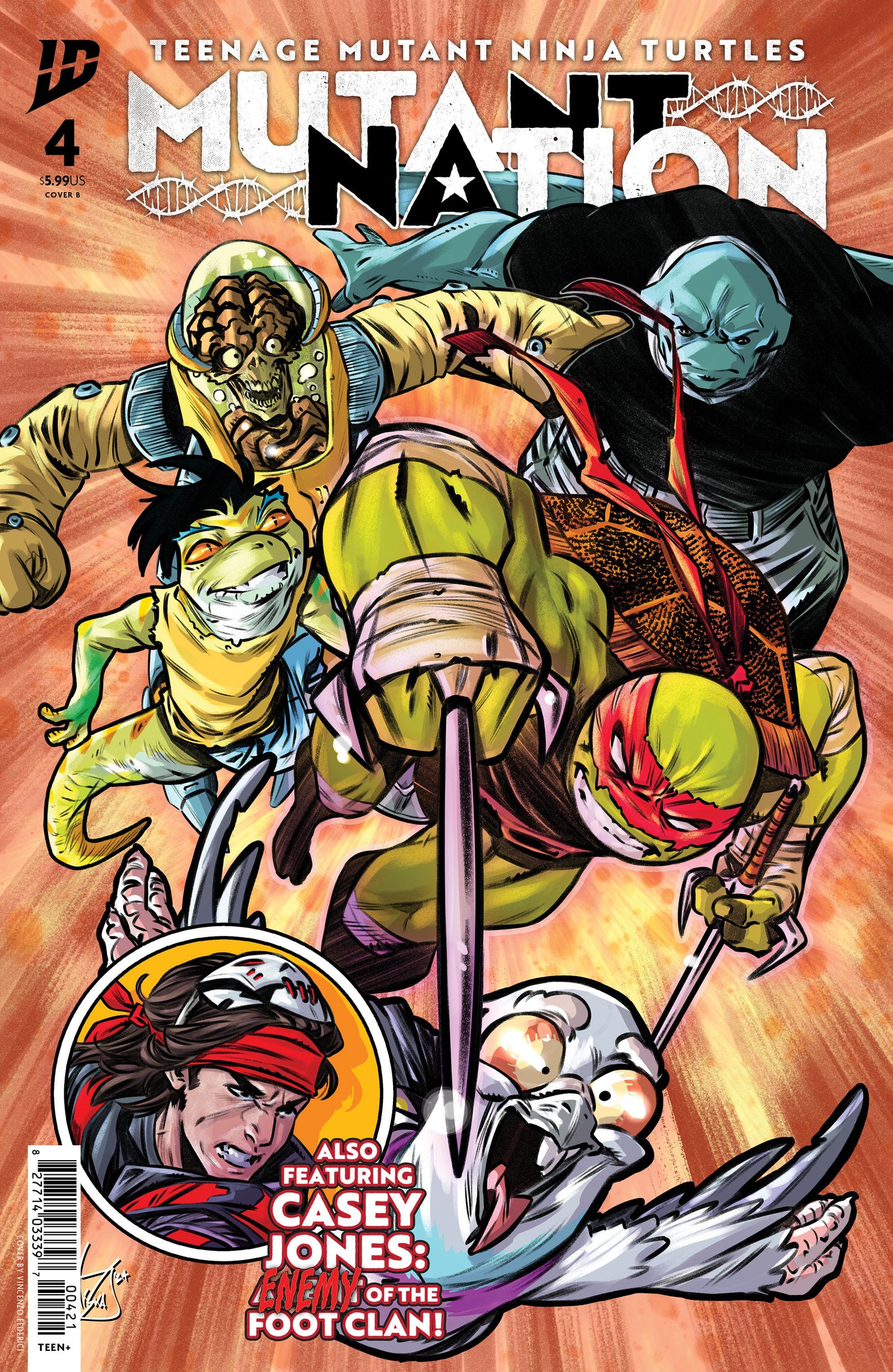 Teenage Mutant Ninja Turtles Mutant Nation #4 Cover B Federici NM