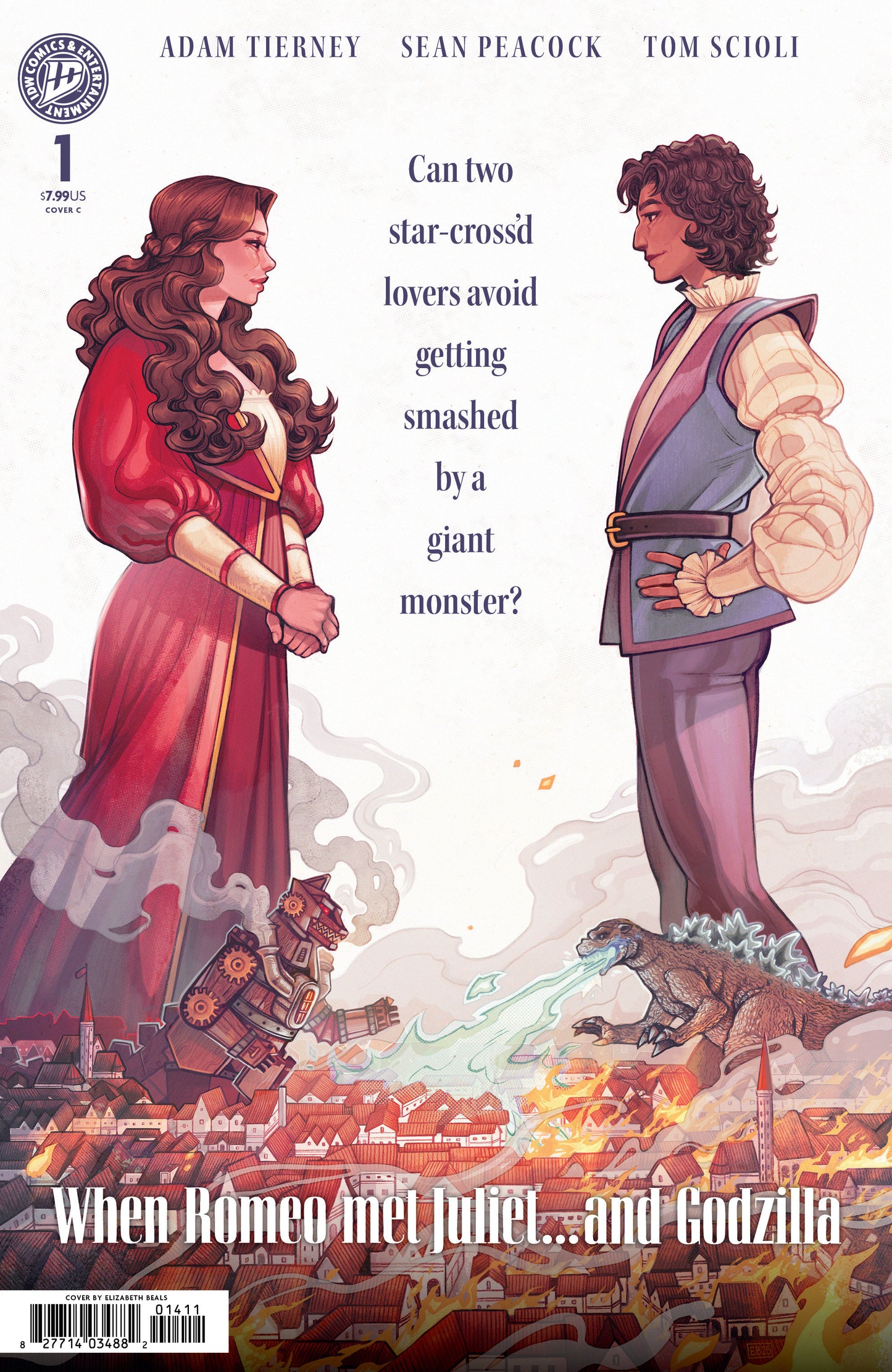 Godzillas Monsterpiece Theatre Presents: Romeo & Juliet & Godzilla Variant C (Beals Movie Homage Cover)