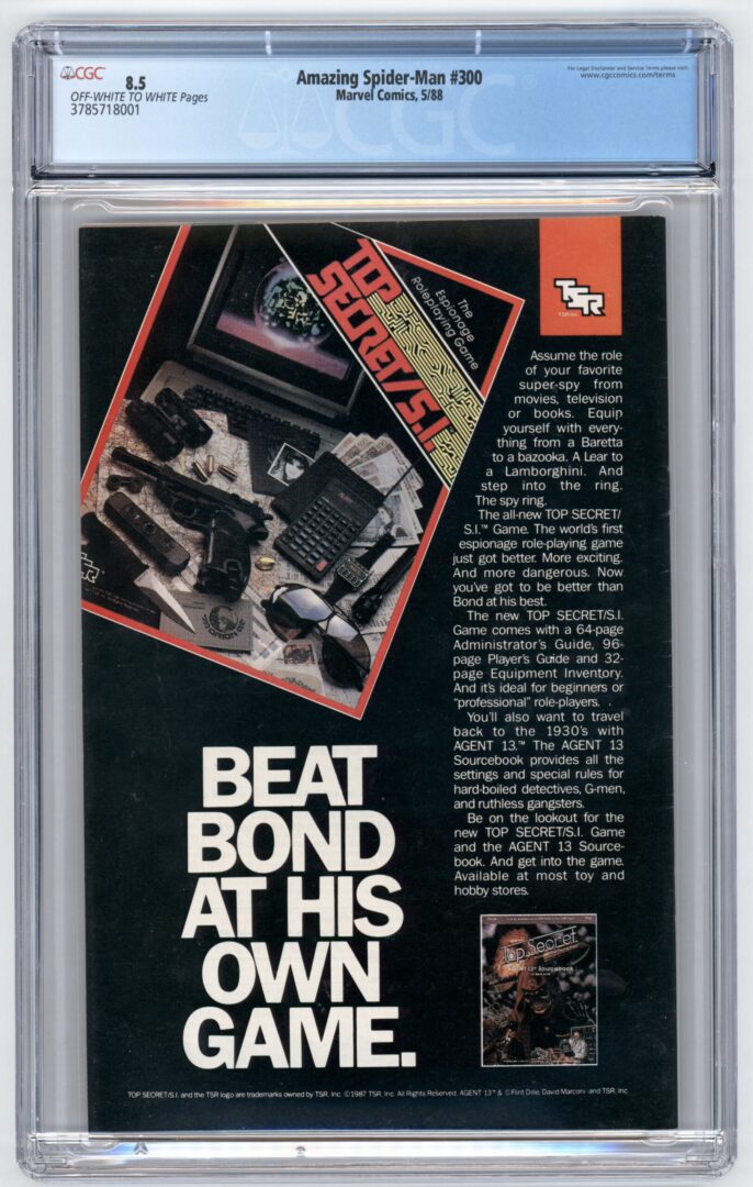 Amazing Spider-Man #300 CGC 8.5 Origin and 1st appearance of Venom