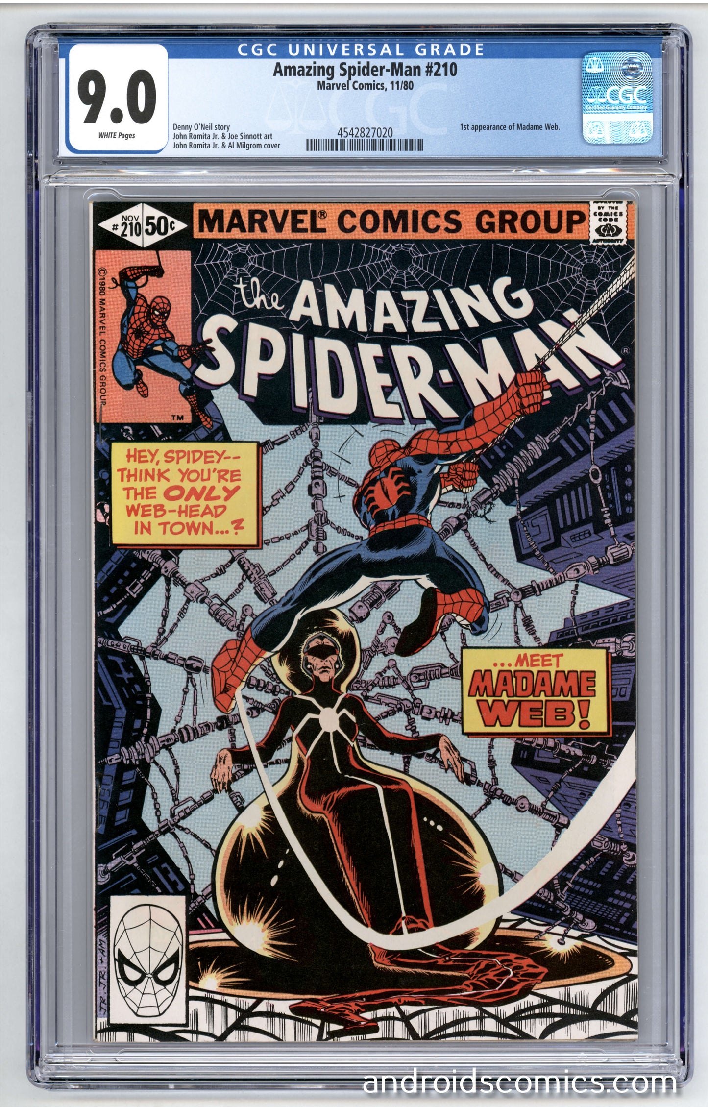 Amazing Spider-Man #210 CGC 9.0 1st App. of Madam Web