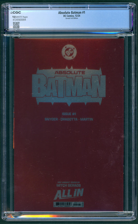 Absolute Batman #1 Cover G 1:50 Mitch Gerads Virgin Variant