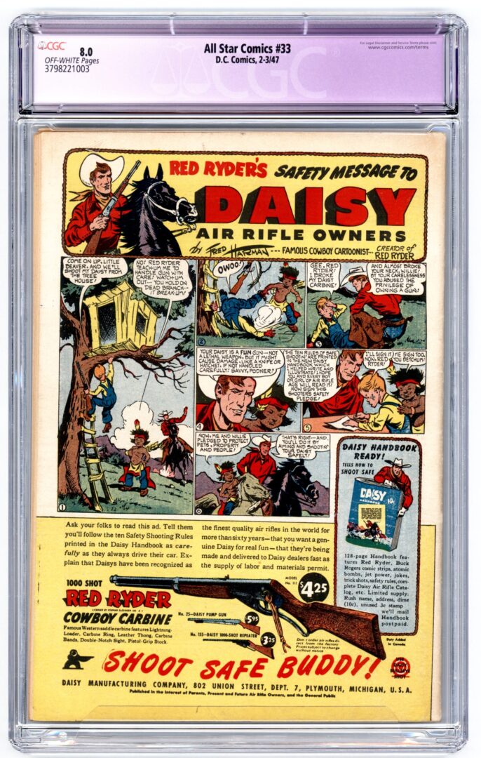 All Star Comics #33 CGC 8.0 Restored