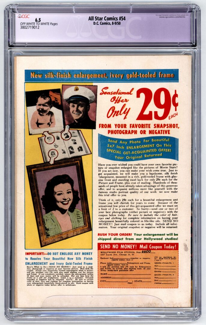 All Star Comics #54 CGC 6.5 Restored