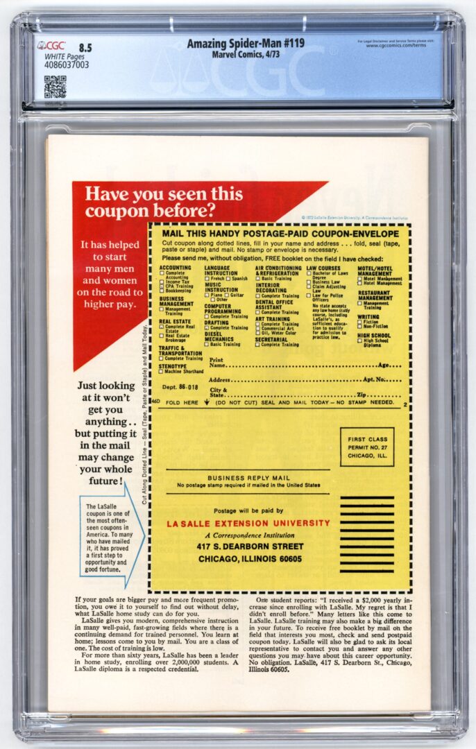 Amazing Spider-Man #119 CGC 8.5