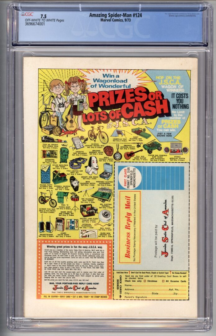 Amazing Spider-Man #124 CGC 7.5 1st appearance of the Man-Wolf