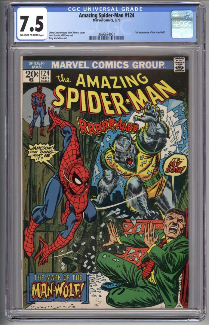 Amazing Spider-Man #124 CGC 7.5 1st appearance of the Man-Wolf