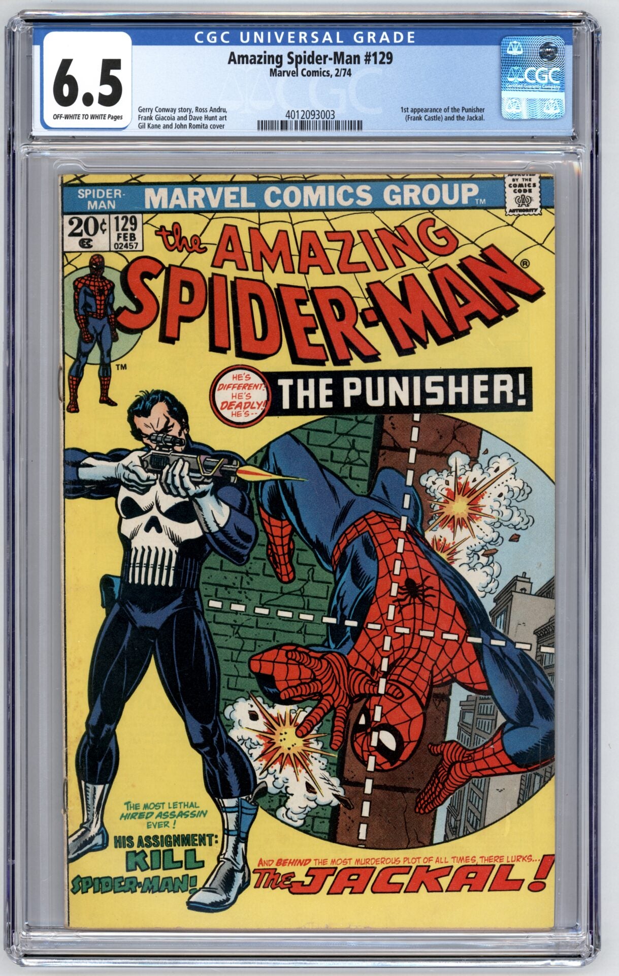 Amazing Spider-Man #129 CGC 6.5 1st appearance of the Punisher