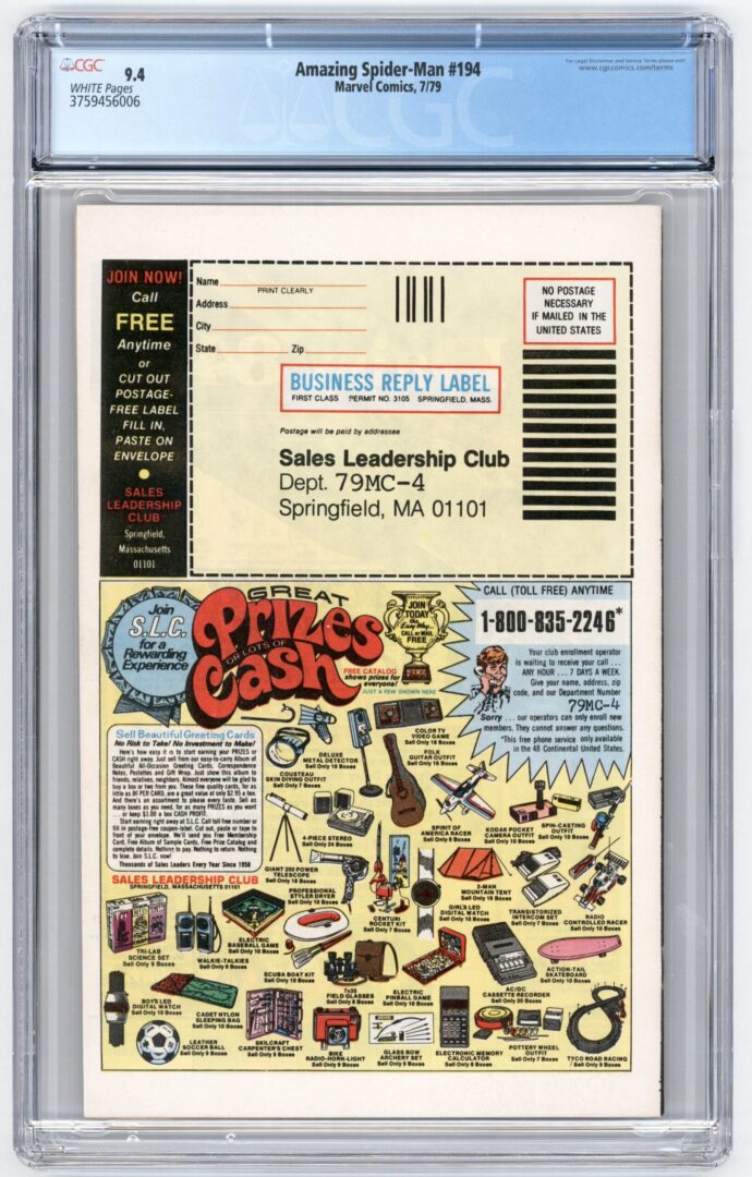 Amazing Spider-Man #194 CGC 9.4 Newsstand Edition 1st appearance of the Black Cat