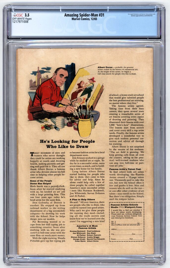 Amazing Spider-Man #31 CGC 3.5 1st appearance of Gwen Stacey
