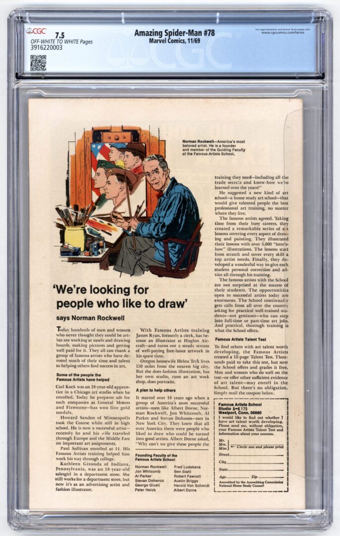 Amazing Spider-Man #78 Origin and 1st appearance of the Prowler CGC 7.5