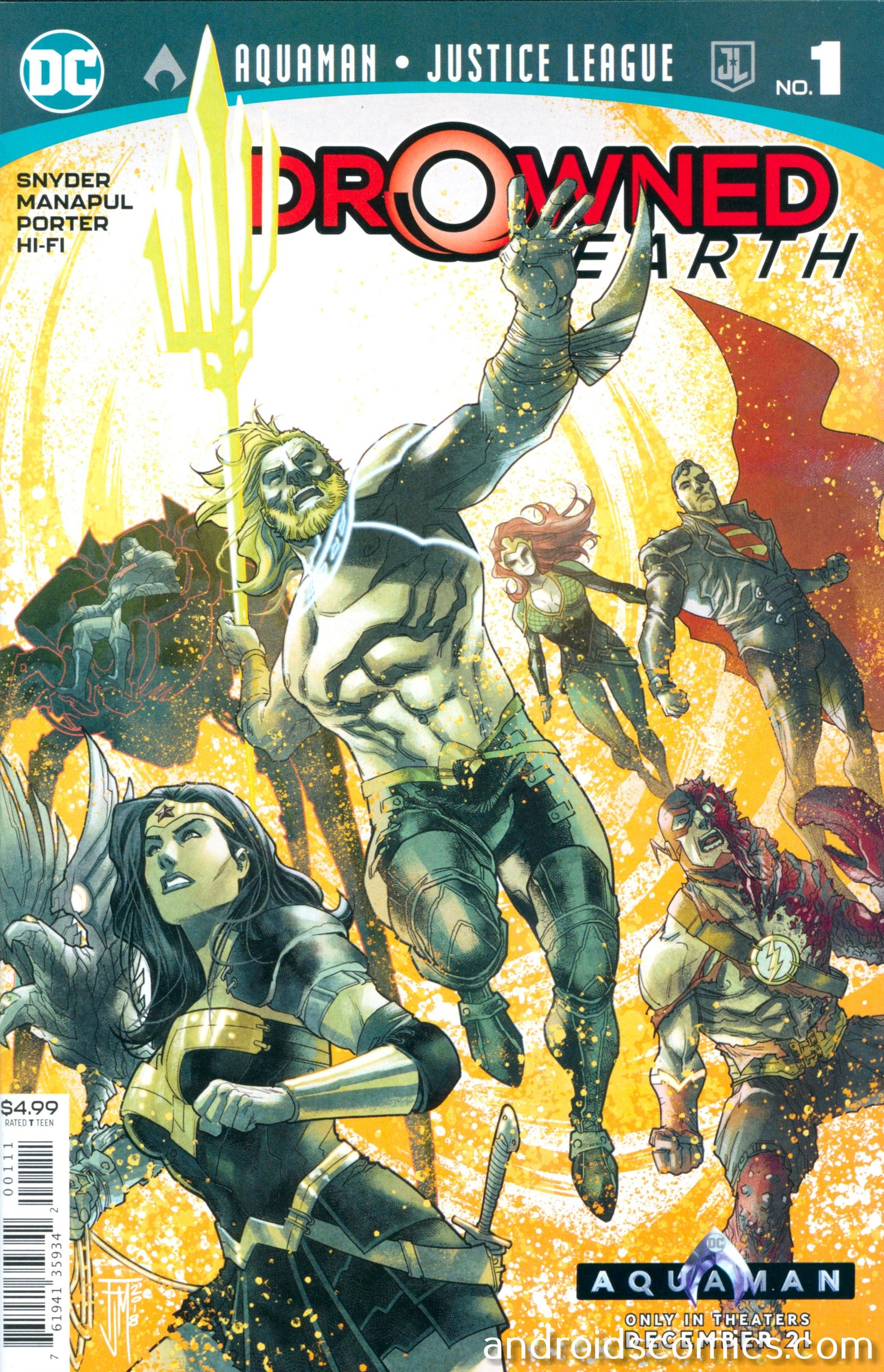 Aquaman Justice League Drowned Earth #1
