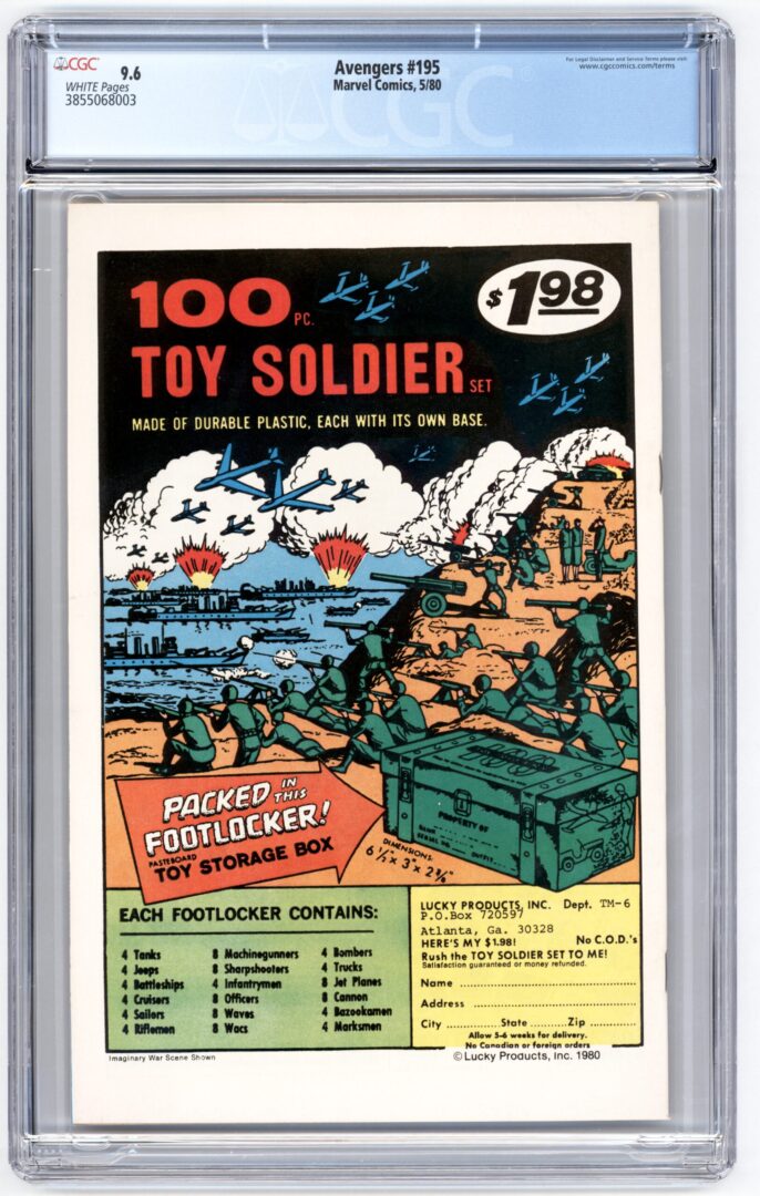 Avengers #195 CGC 9.6 1st brief App.of Taskmaster