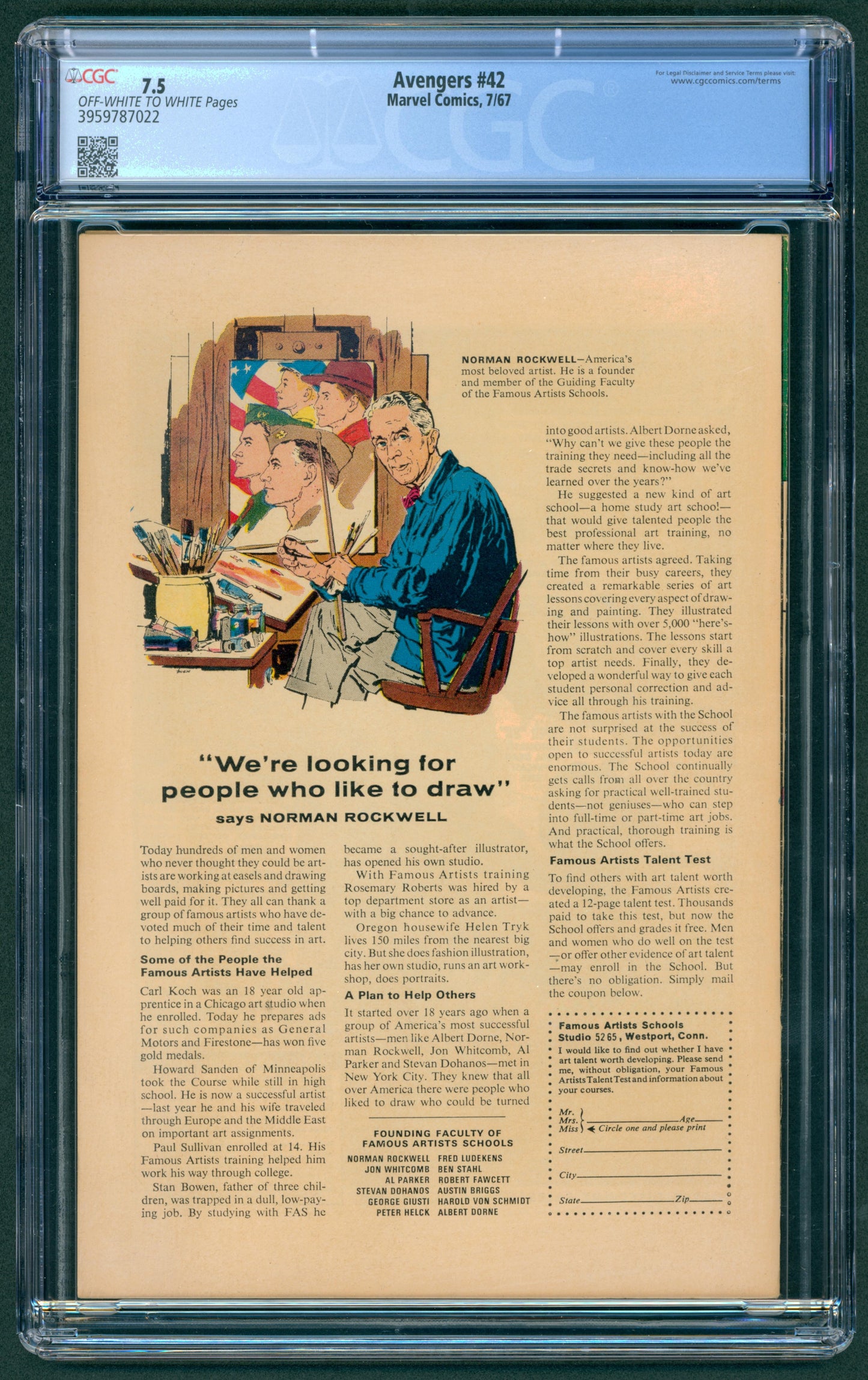 Avengers #42 CGC 7.5