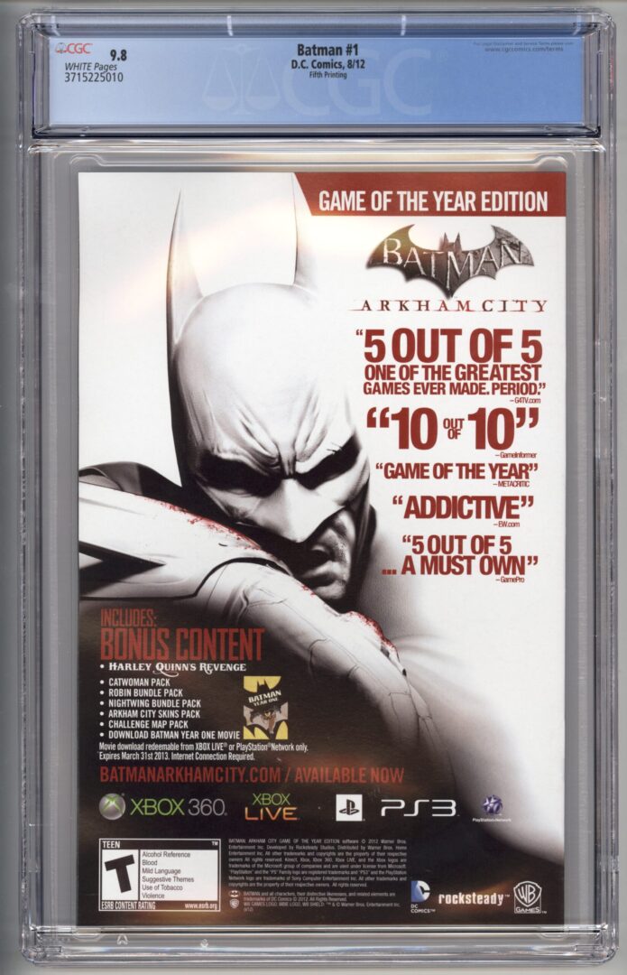 Batman #1 5th Print CGC 9.8
