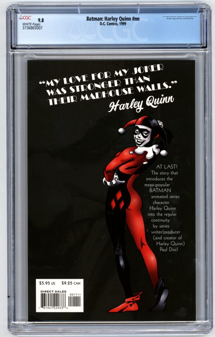 Batman Harley Quinn #NN CGC 9.8 Origin and 1st appearance of Harley Quinn (In Continuity)