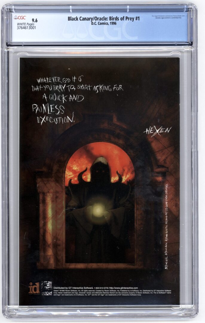 Black Canary/Oracle: Birds of Prey #1CGC 9.81st App. of Birds of Prey