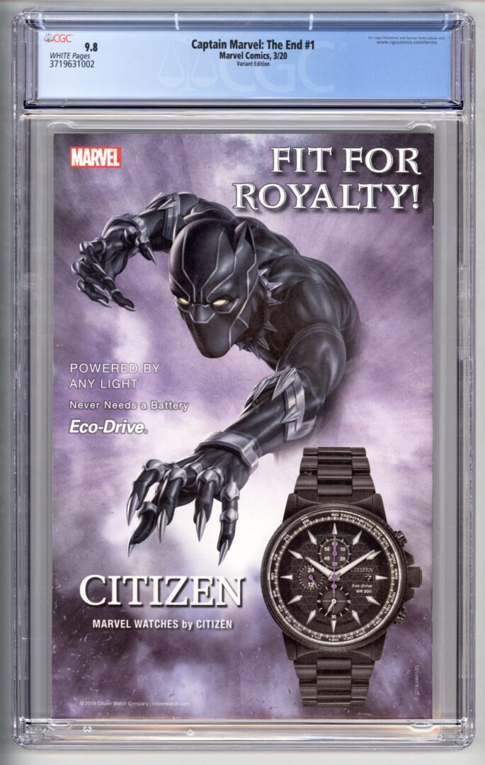 Captain Marvel The End #1 Cover B CGC 9.8