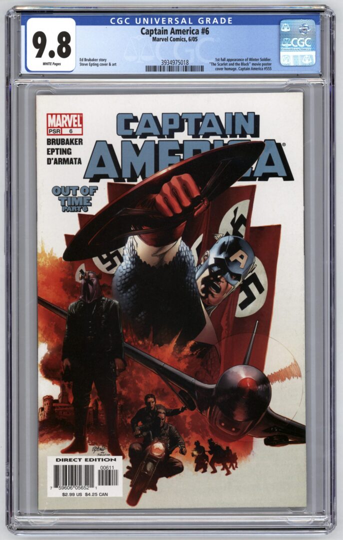 Captain America #6 CGC 9.8 1st full appearance of Winter Soldier