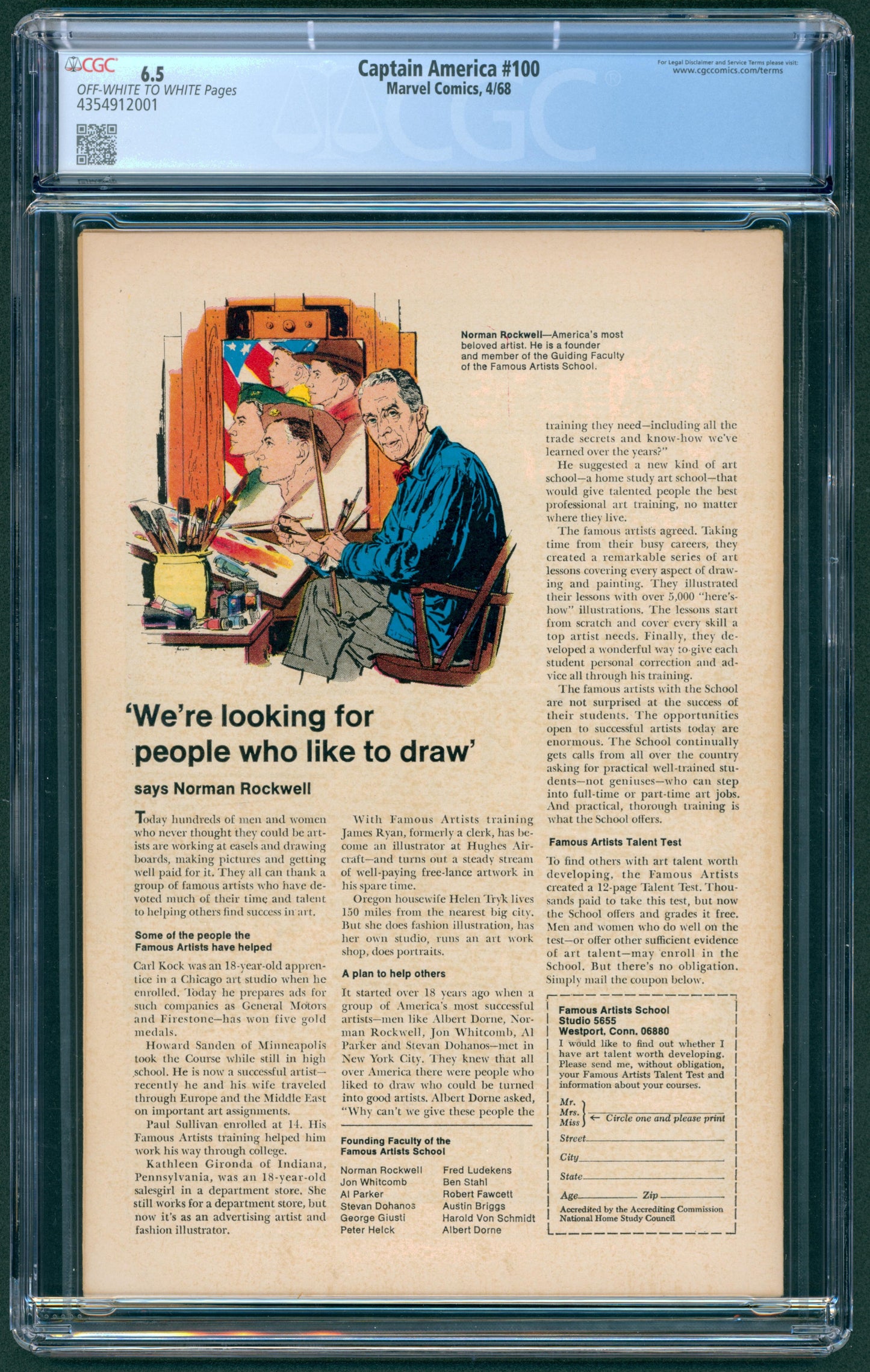 Captain America #100 CGC 6.5