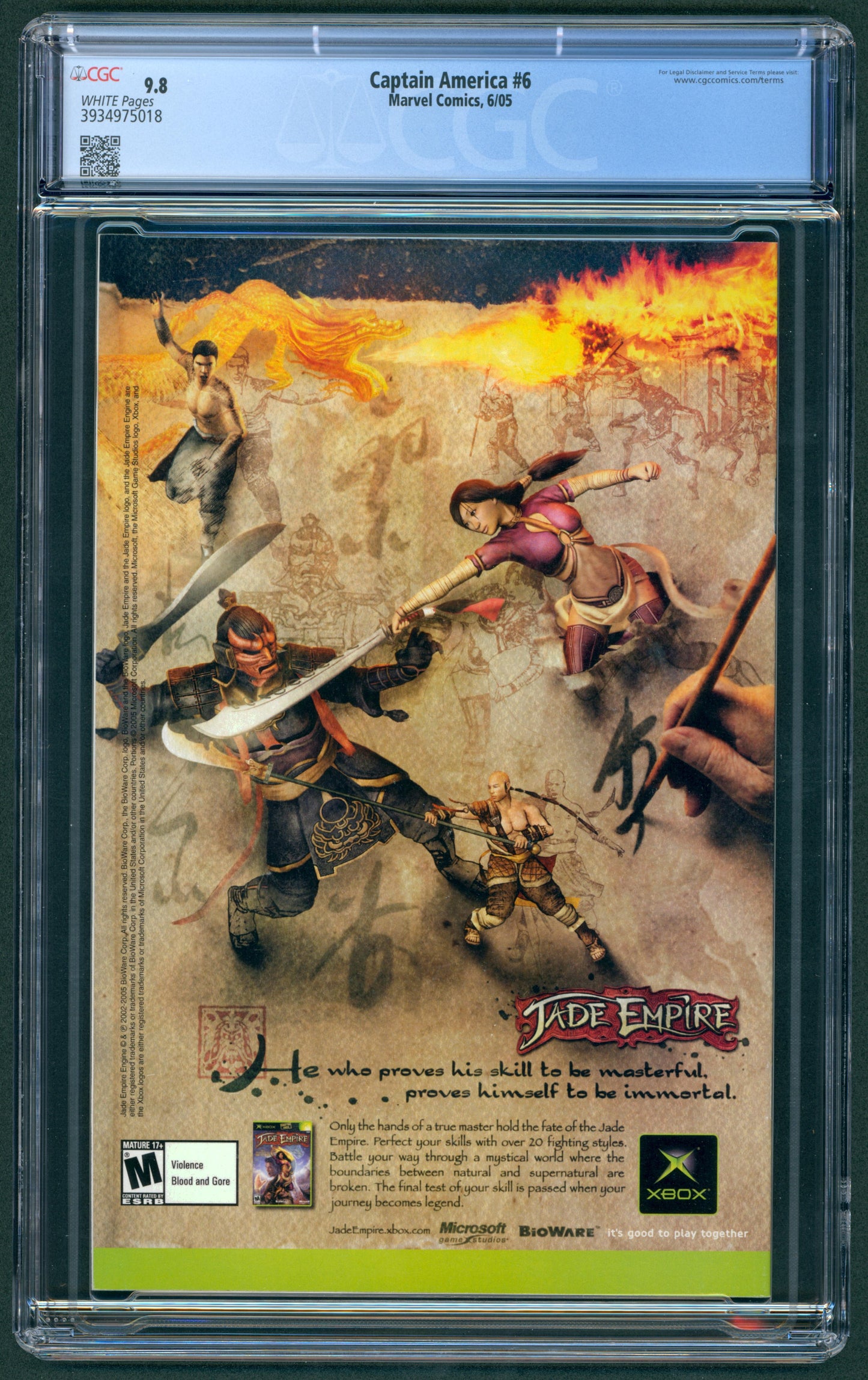 Captain America #6 CGC 9.8 1st full App. of Winter Soldier