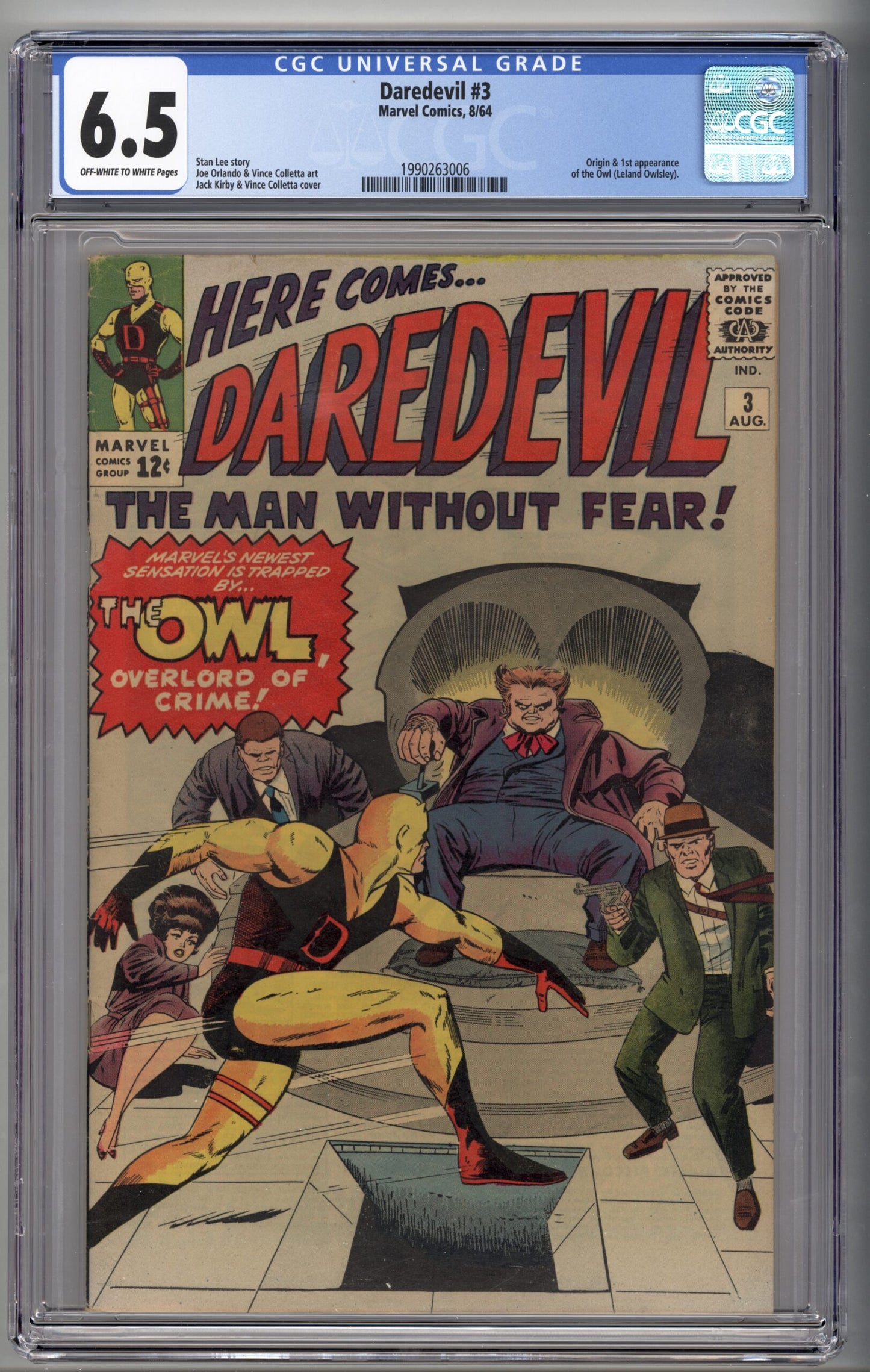 Daredevil #3 CGC 6.5 Origin and 1st appearance of the Owl