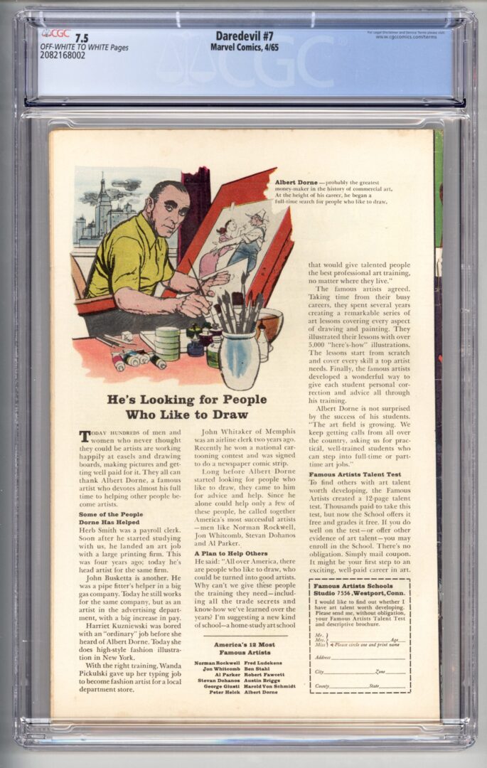 Daredevil #7 CGC 7.5 1st Appearance of Daredevil's red costume