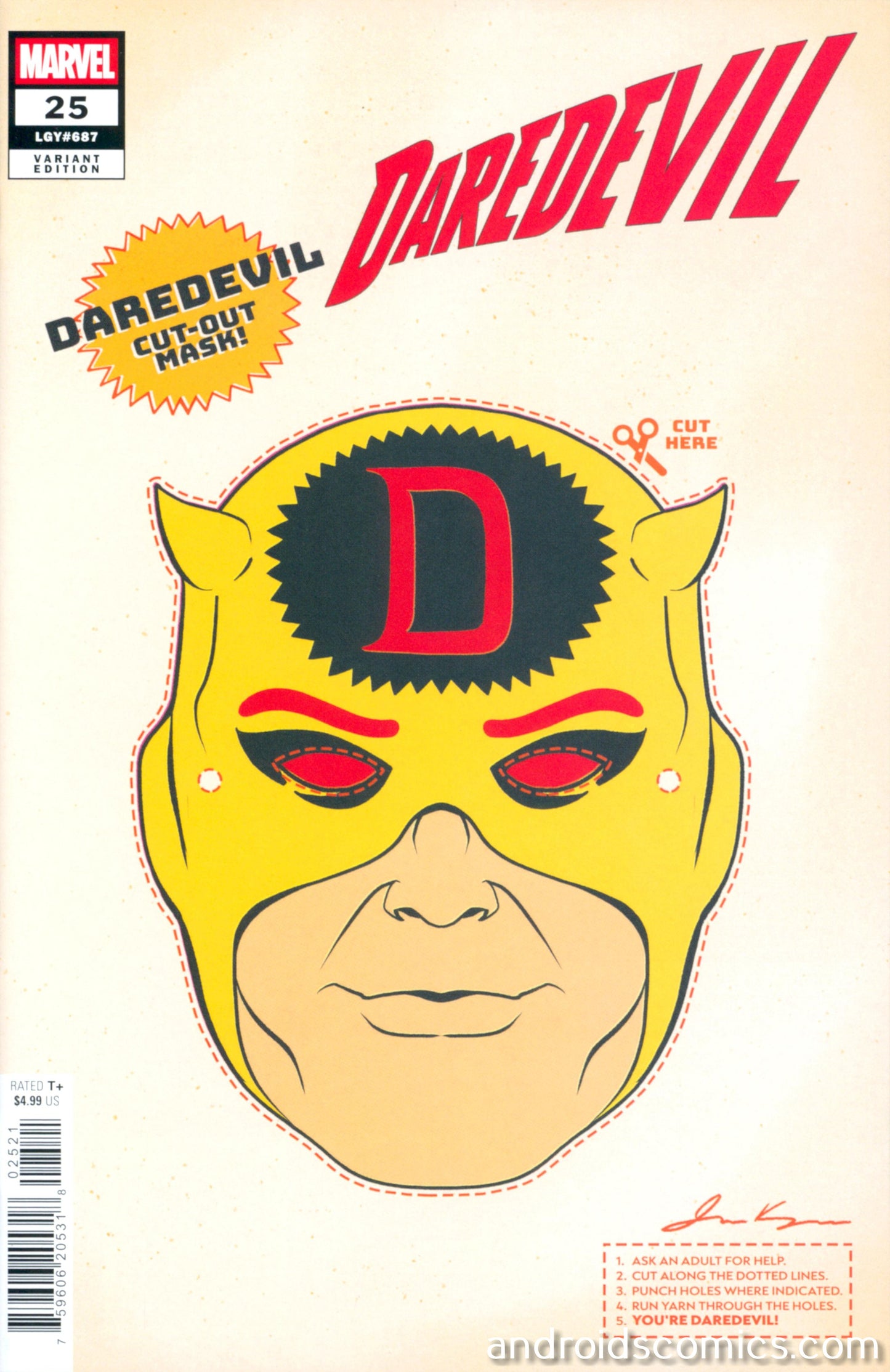 Daredevil #25 Retro Halloween Mask Variant