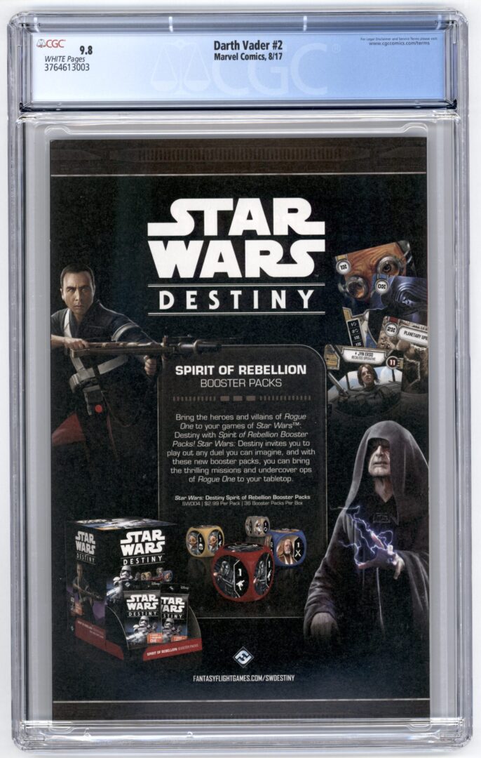 Darth Vader #2 CGC 9.8 1st cameo App. of Kirak Infil'a