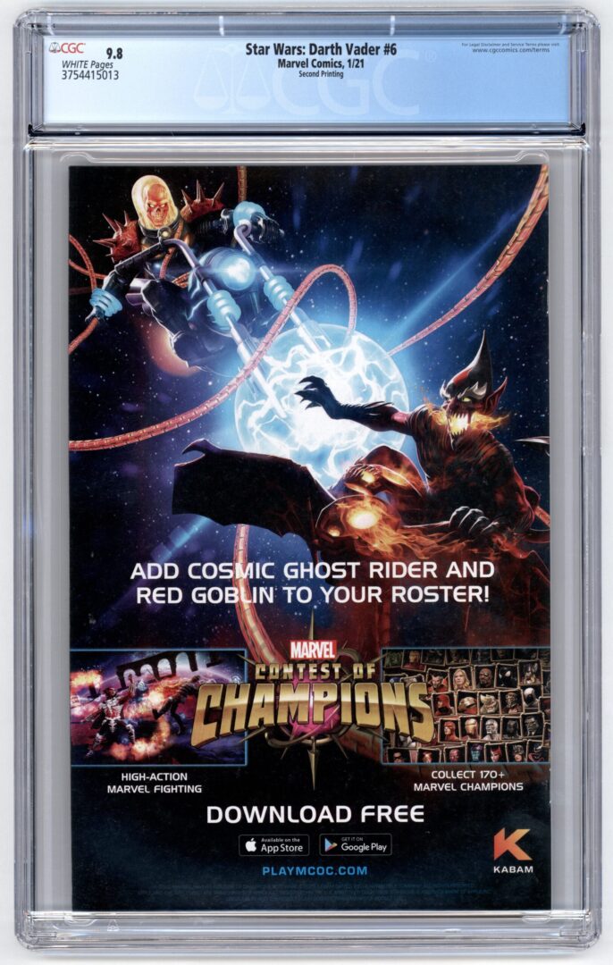 Star Wars: Darth Vader #6 CGC 9.8 2nd Print 1st cameo appearance of Ochi of Bestoon