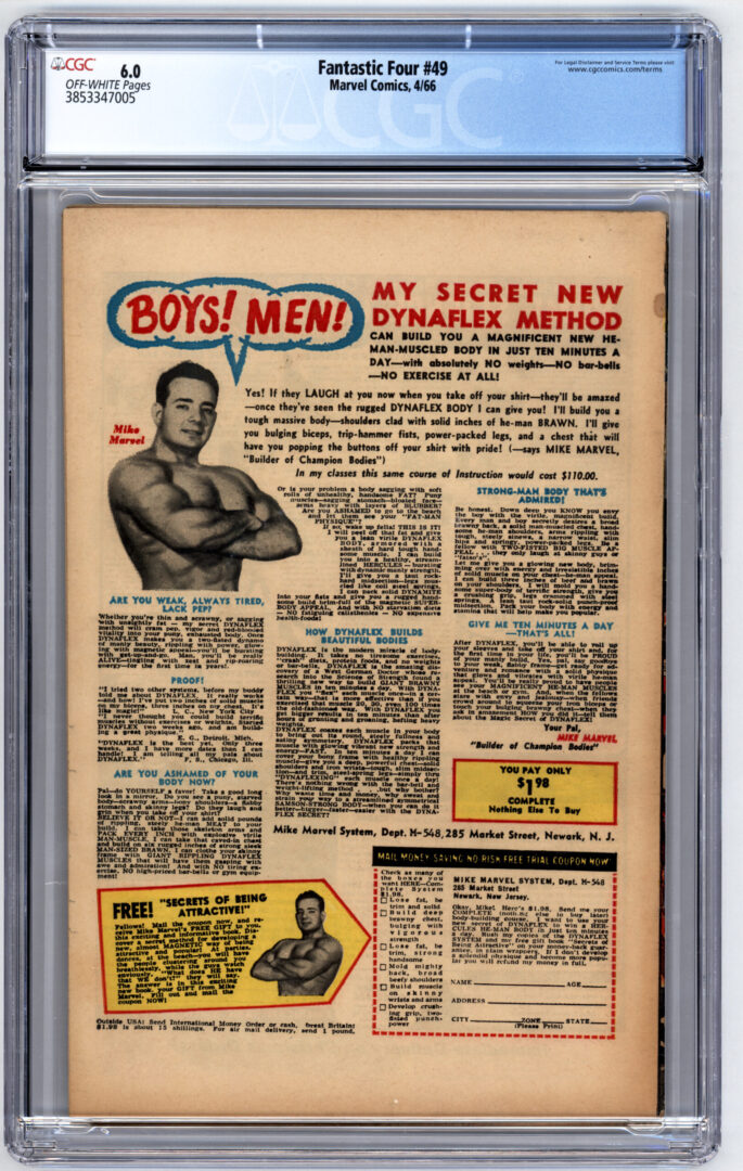 Fantastic Four #49CGC 6.0 1st App. of Galactus