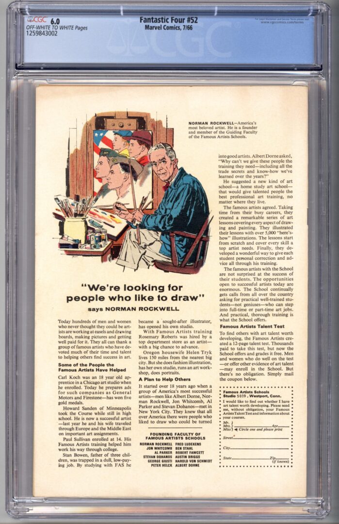 Fantastic Four #52 CGC 6.0 1st appearance of Black Panther