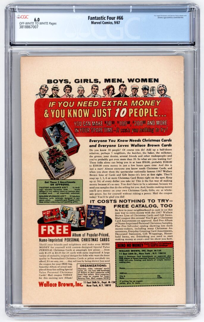 Fantastic Four #66 CGC 6.0 Origin of Him