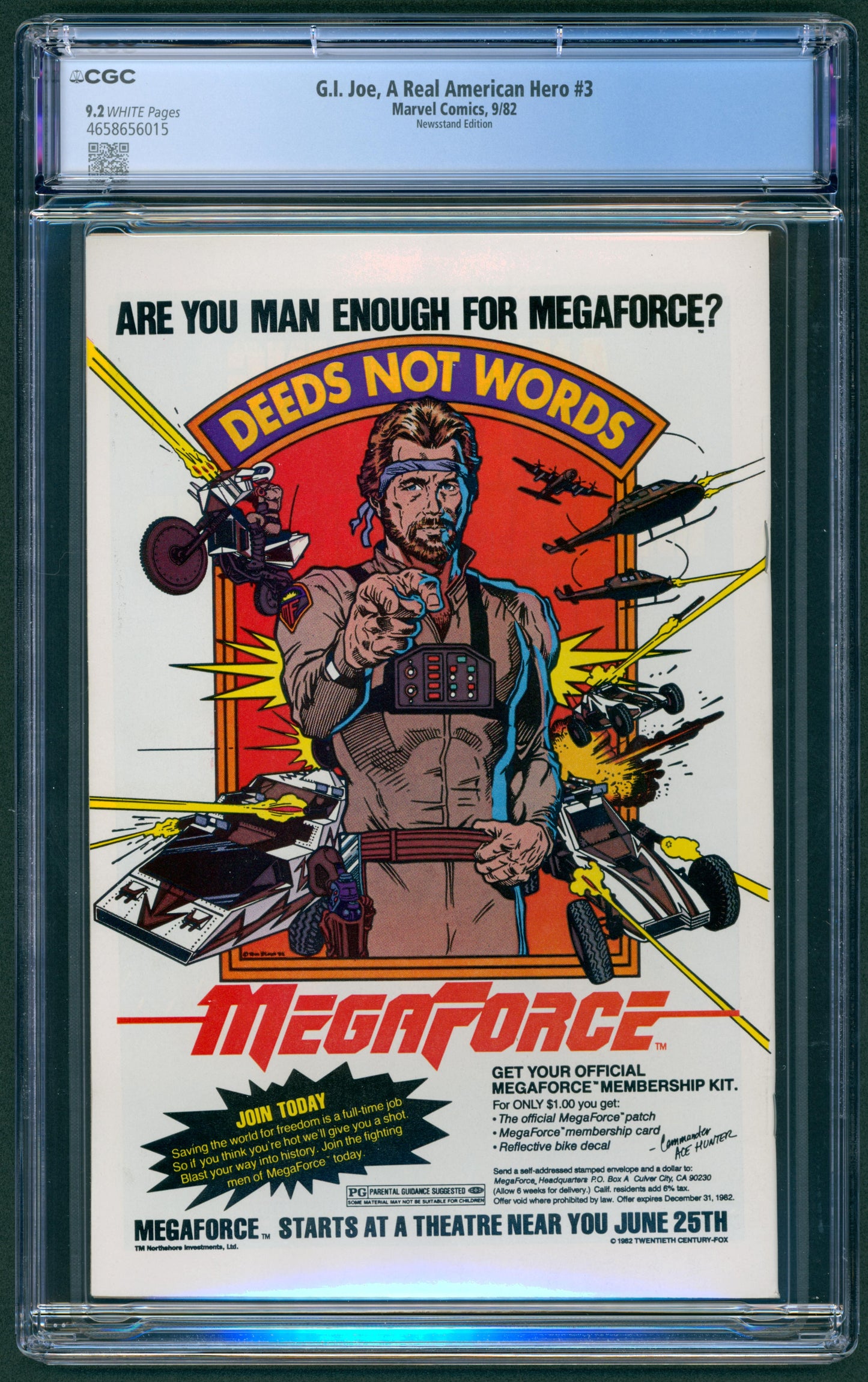 G.I. Joe #3 CGC 9.2 Newsstand Edition