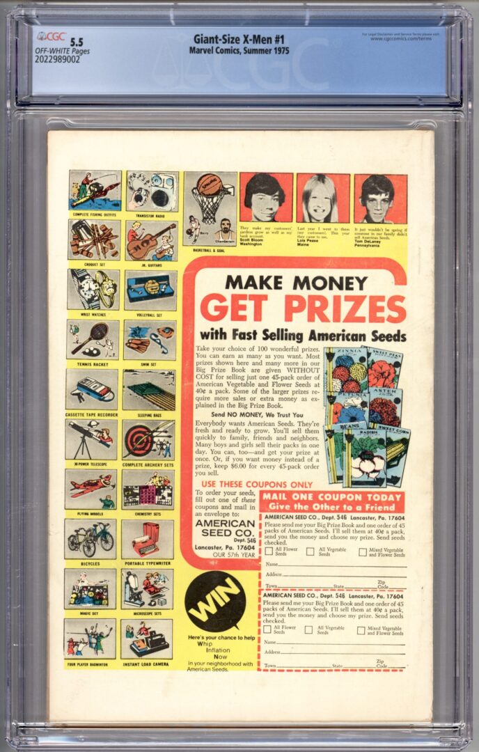 Giant-Size X-Men #1 CGC 5.5 1st appearance of Storm, Nightcrawler, Colossus, and Thunderbird