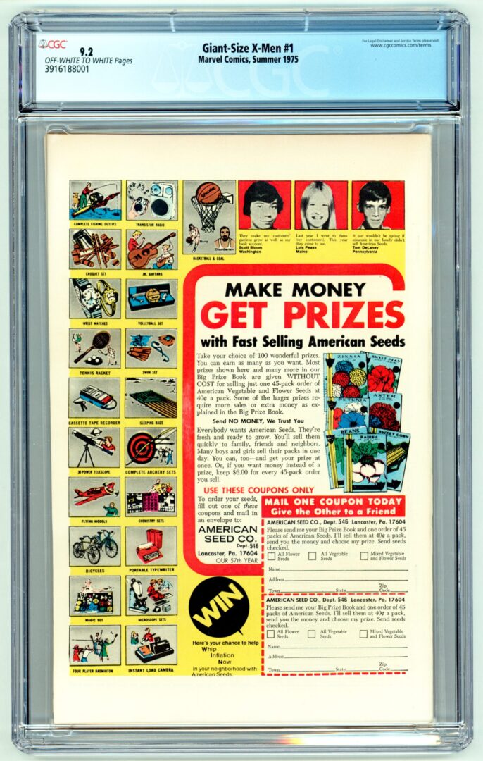 Giant Size X-Men #1 CGC 9.2 1st appearance of Storm, Nightcrawler, Colossus, and Thunderbird