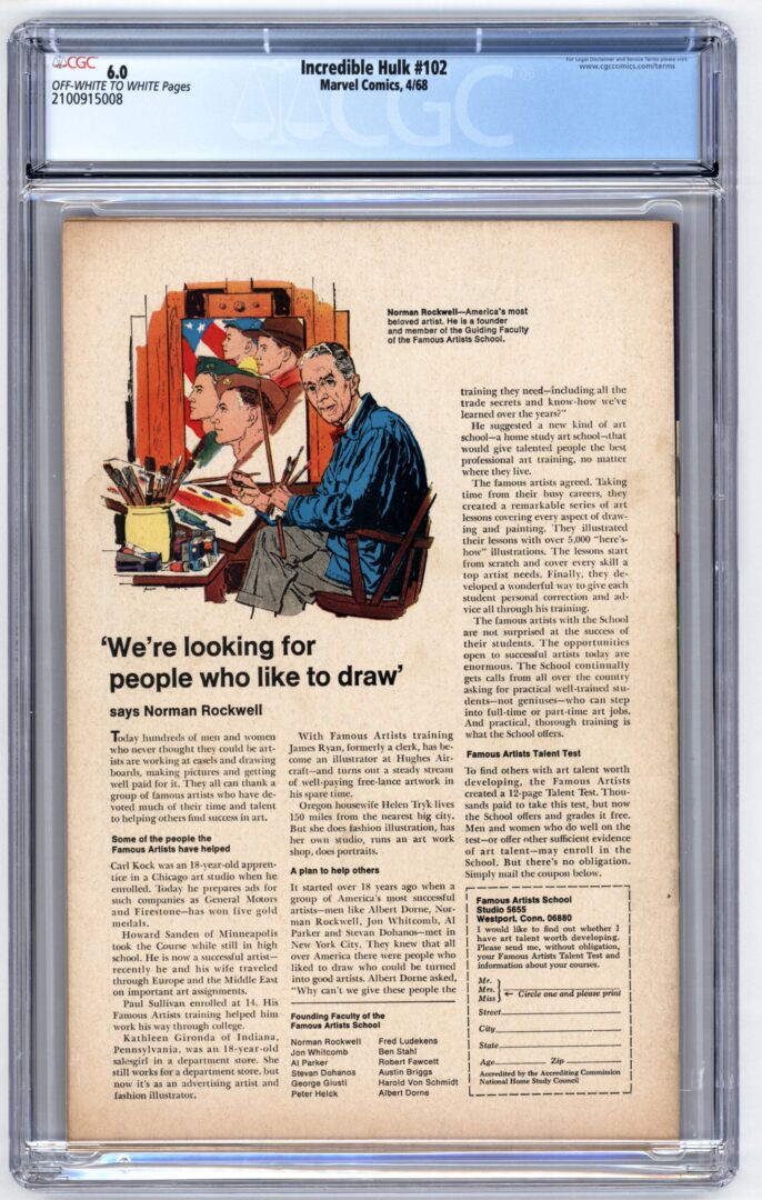 Incredible Hulk #102 CGC 6.0