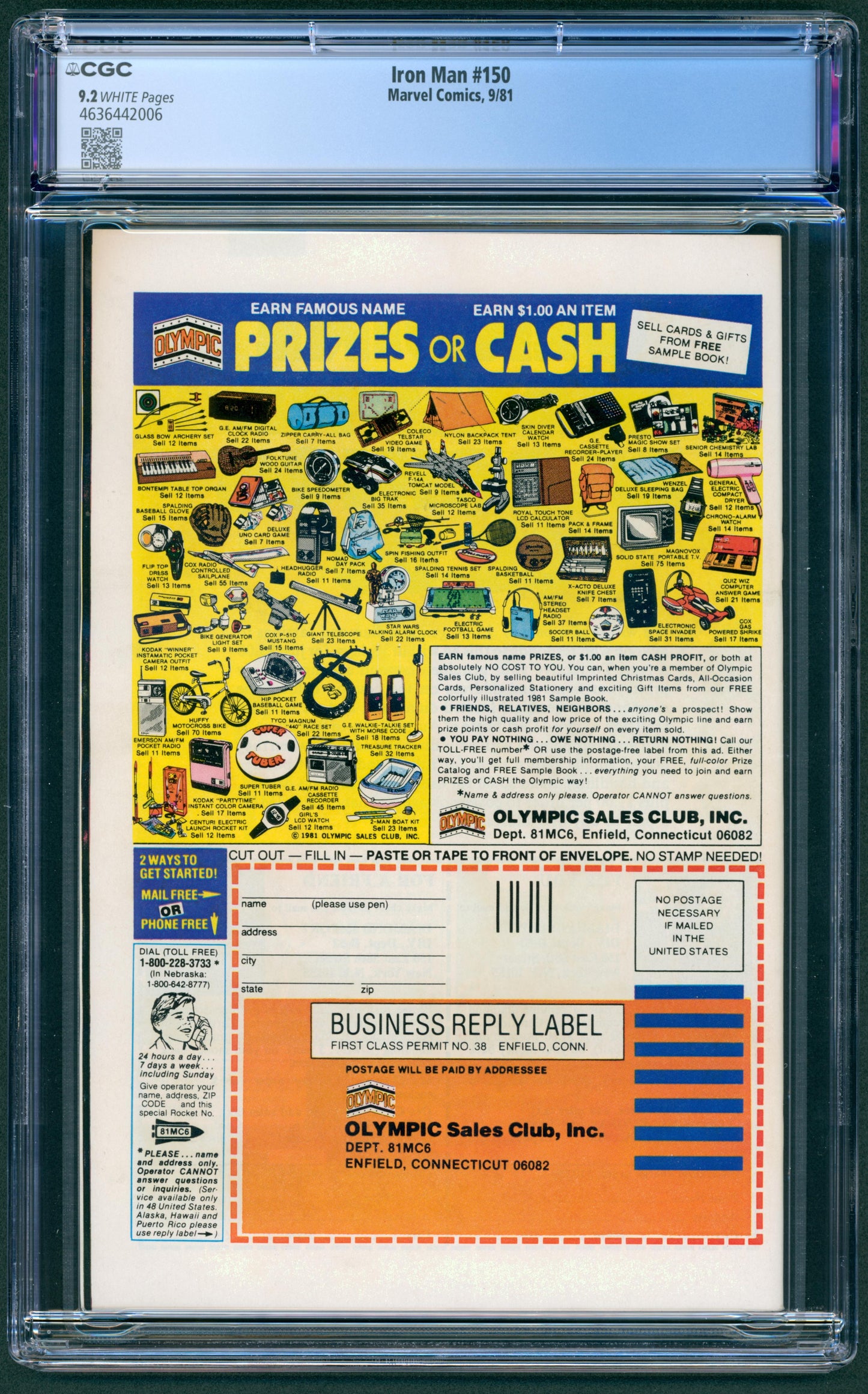 Iron Man #150 CGC 9.2