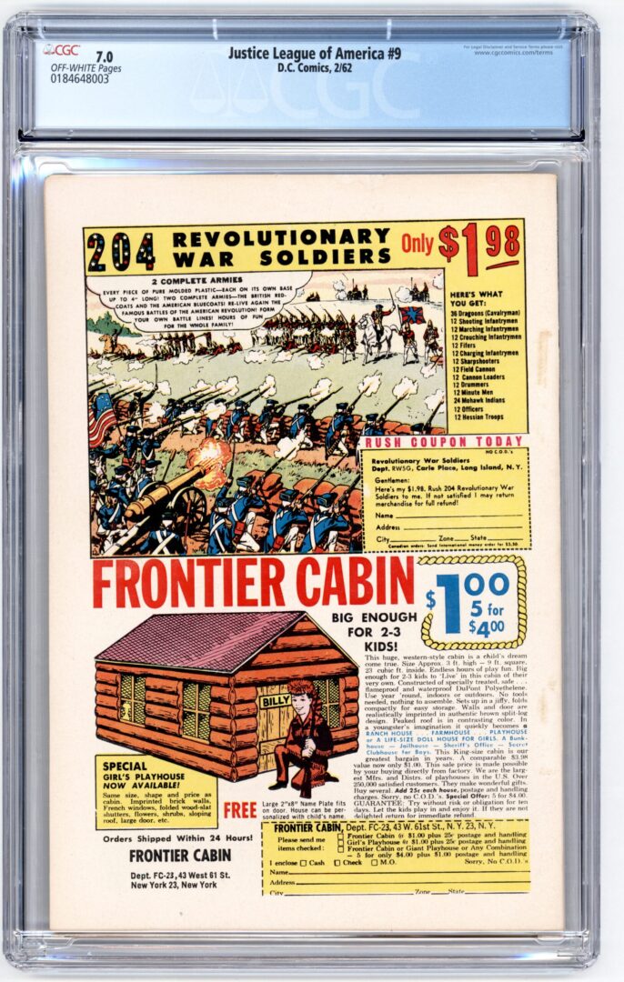 Justice League of America #9 CGC 7.0 Origin of the Justice League