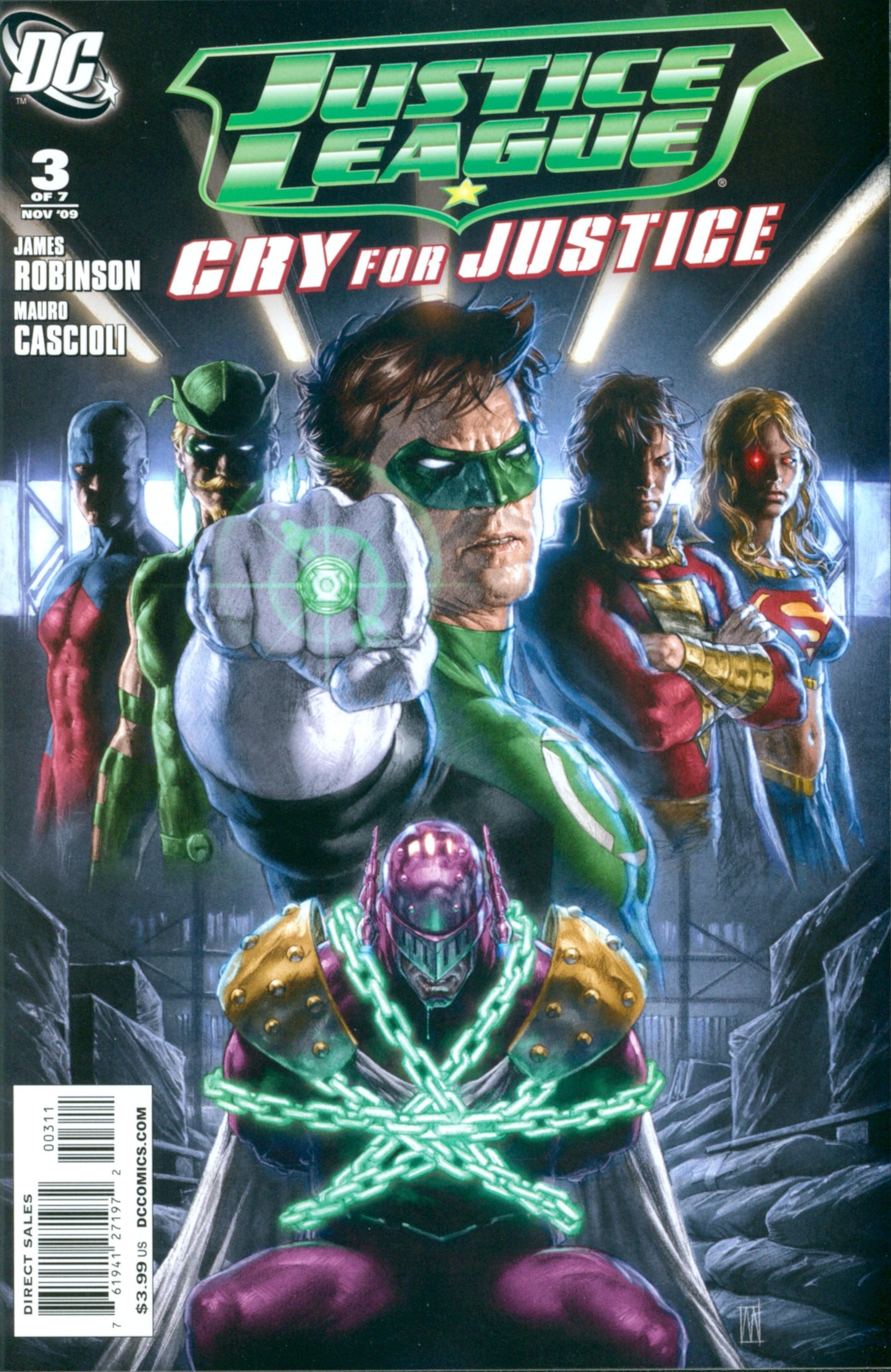 Justice League Cry For Justice #3 (Of 7) 1st Print