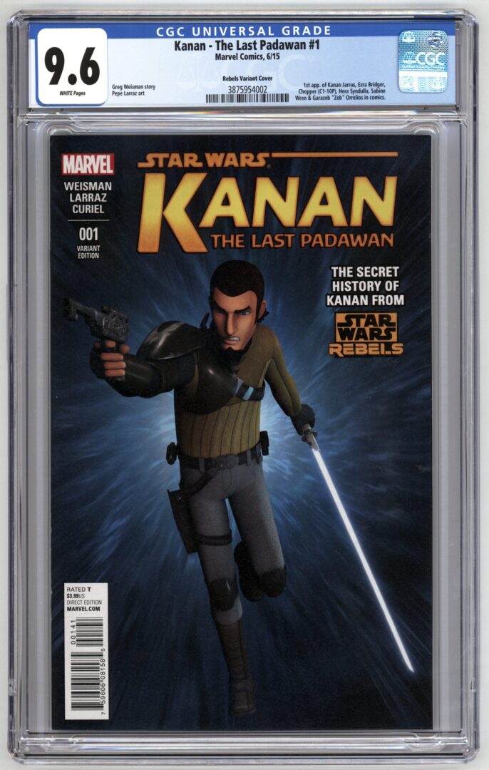 Star Wars: Kanan the Last Padawan #1 CGC 9.6 Rebels Variant