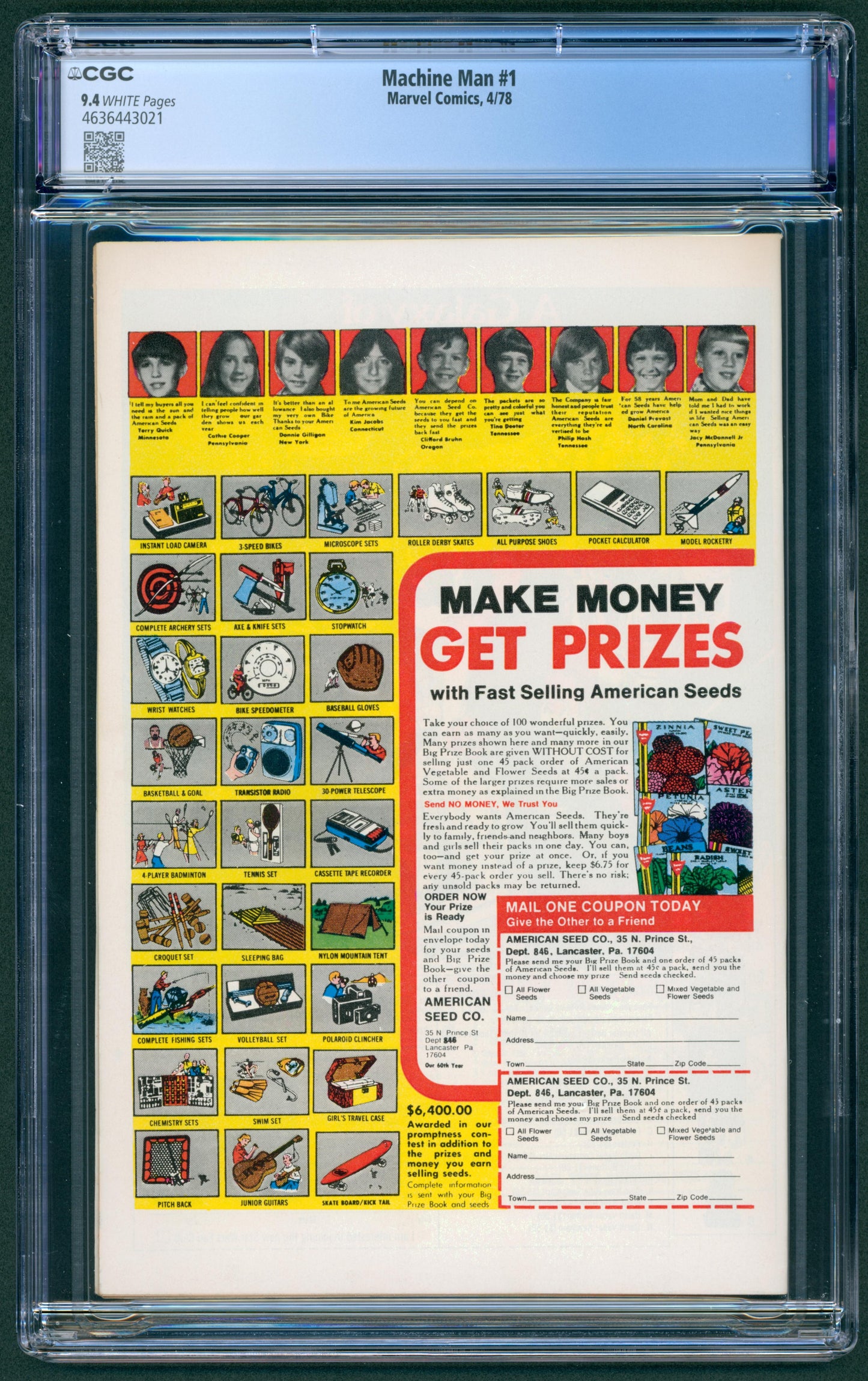 Machine Man #1 CGC 9.4